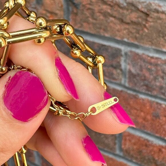 Gold Link STAINLESS STEEL Waterproof Necklace - Picture 9 of 12